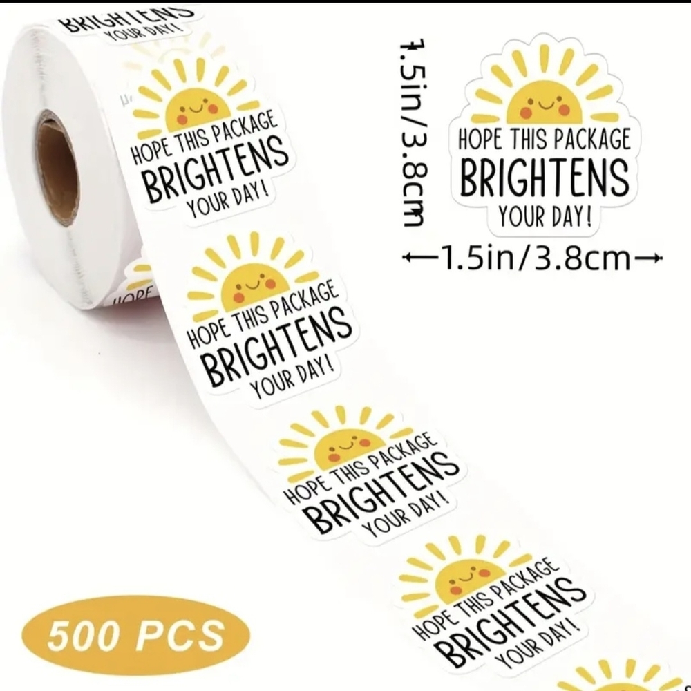 Sunshine Design Packaging Stickers - 500 PCS
